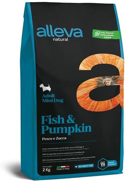 Alleva Natural корм для собак малых пород, с рыбой и тыквой