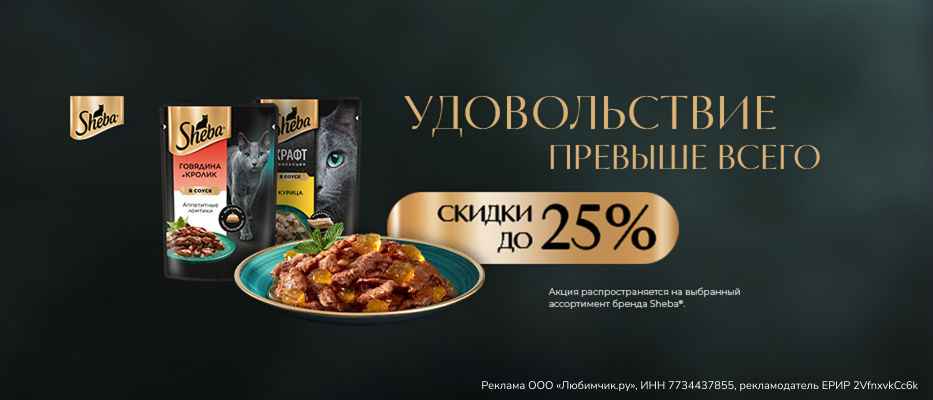 Скидка 25% на Sheba с 18 мая по 14 июня!