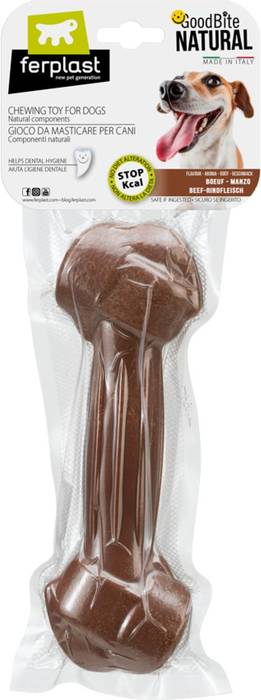 

Ferplast игрушка-кость GoodBite L съедобная, для собак, вкус говядины (142 гр)