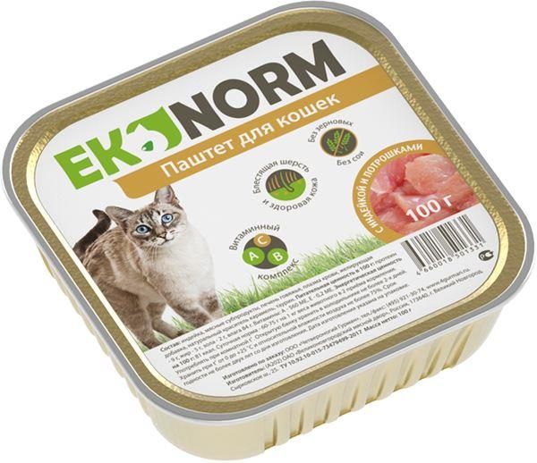 

Ekonorm влажный корм для взрослых кошек, с индейкой и потрошками (100 г)