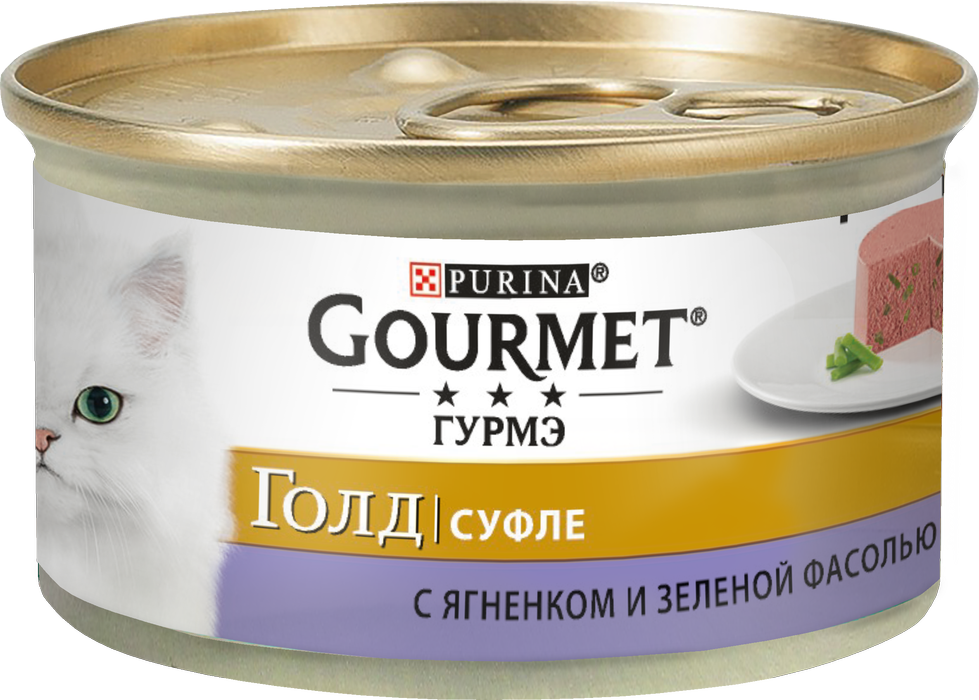 

Gourmet Gold влажный корм для взрослых кошек всех пород, ягненок и фасоль (85 г)
