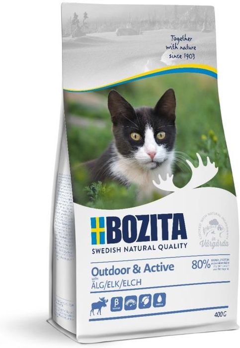 

Bozita корм для активных взрослых кошек всех пород, беззерновой, мясо лося (400 г)