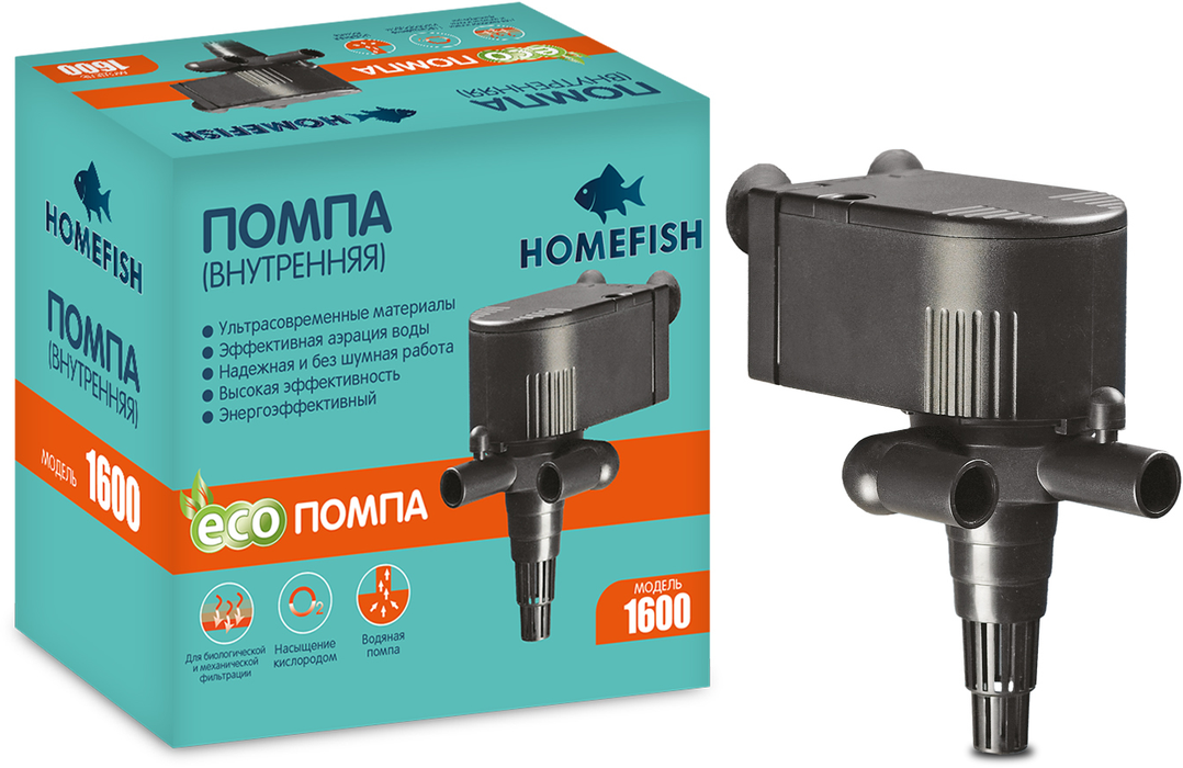 

Homefish 1600 помпа для аквариума до 300 л (380 г)