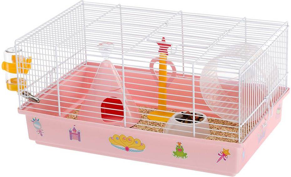 

Ferplast CRICETI 9 PRINCESS x1 клетка для грызунов металл розовый (46x29,5x23 см)