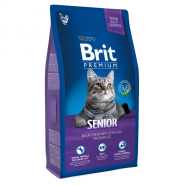 

Brit New Premium Senior сухой корм для пожилых кошек с курицей и печенью (800 г)