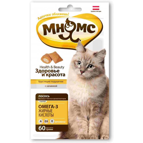 

Мнямс подушечки для кошек с лососем (60 г)