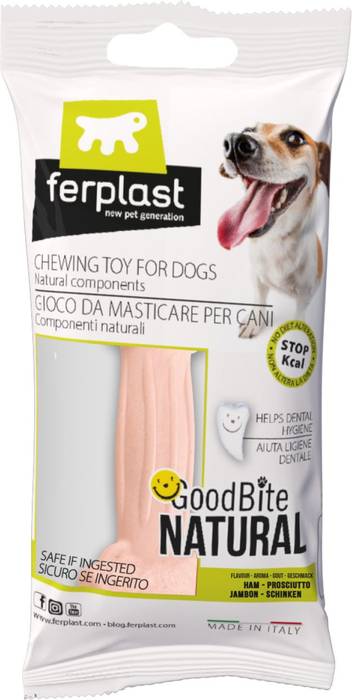 

Ferplast игрушка-кость GoodBite S вкус ветчины, в индивидуальной упаковке (40 гр)