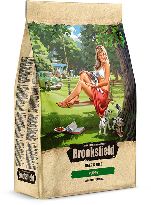 Brooksfield сухой корм для щенков всех пород с говядиной и рисом (3 кг)