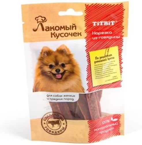

TitBit Лакомый кусочек Нарезка из говядины (80 г)