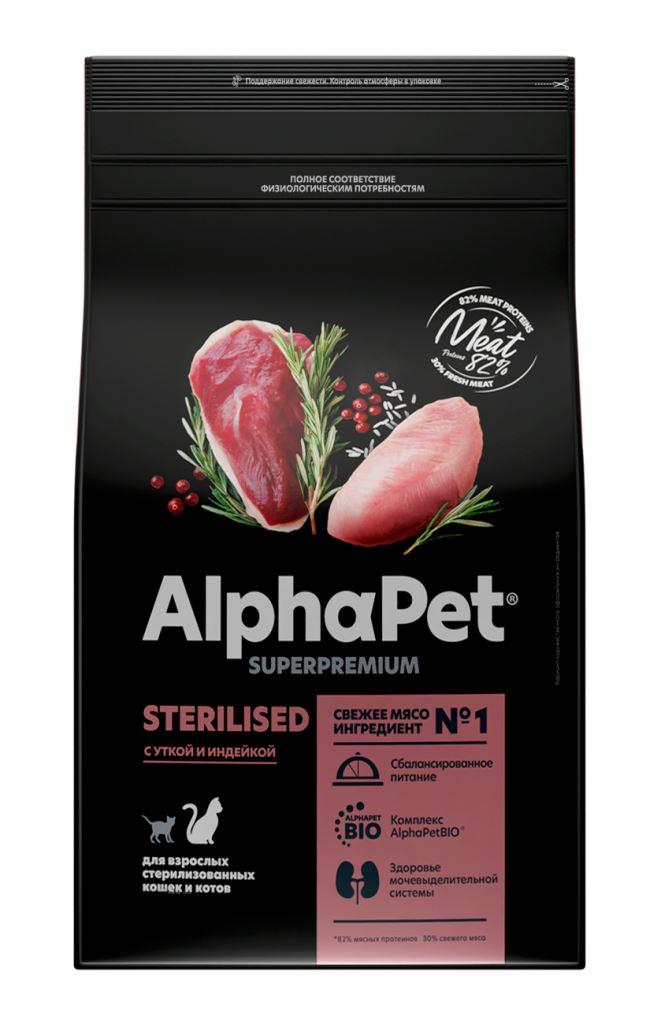 

AlphaPet корм для стерилизованных кошек, с уткой и индейкой (3 кг)