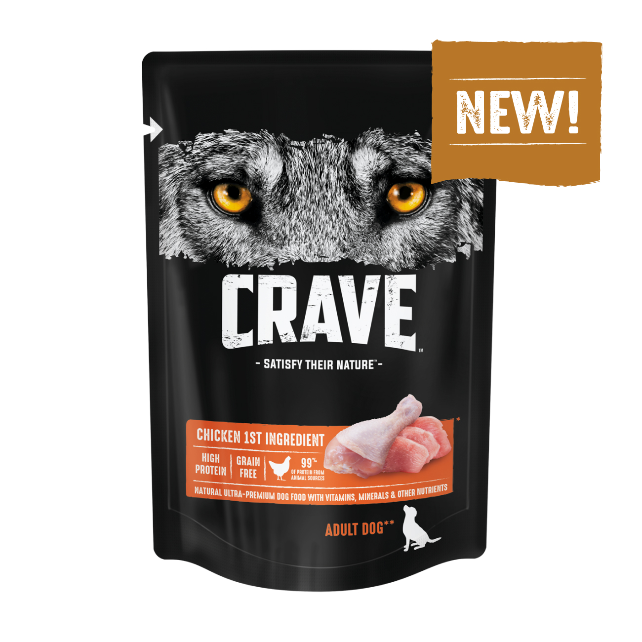 

Crave влажный корм для взрослых собак всех пород с курицей (85 г)