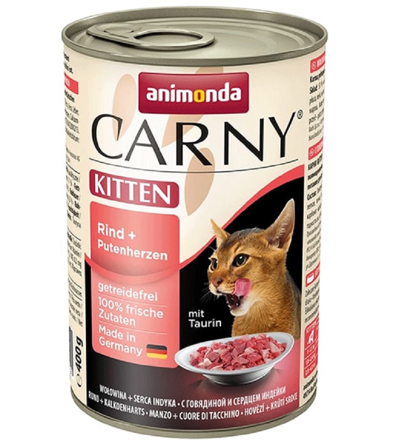 

Animonda Carny консервы для котят с говядиной и сердцем индейки (200 г)