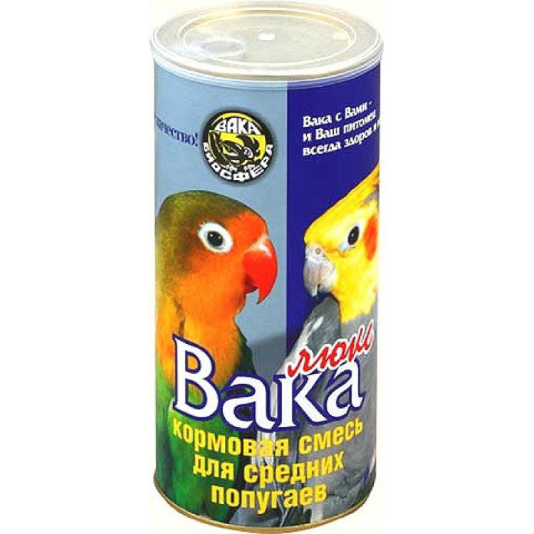 

Вака Люкс сухой корм для средних попугаев (900 г)