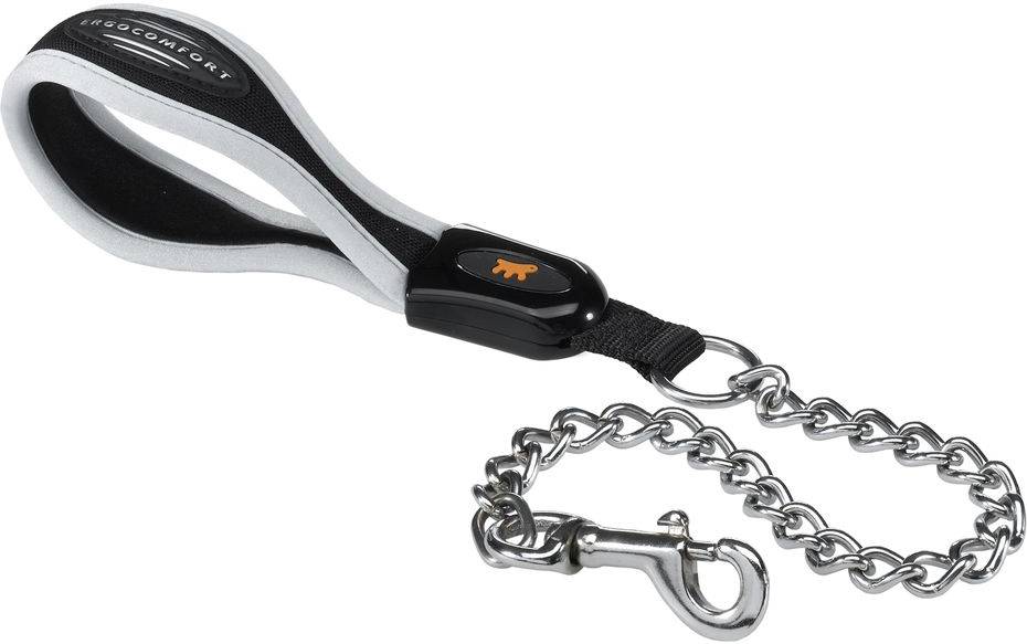

Ferplast поводок-цепочка ERGOCOMFORT METAL GM 25/65 с мягкой ручкой (65 см)