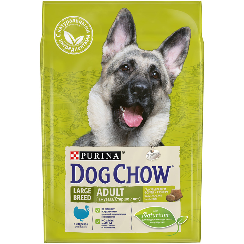 

Dog Chow Large Breed Adult сухой корм для собак крупных пород с индейкой (2,5 кг)