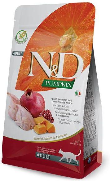 

Farmina N&D Pumpkin корм для взрослых кошек, беззерновой, перепел, гранат и тыква (5 кг)