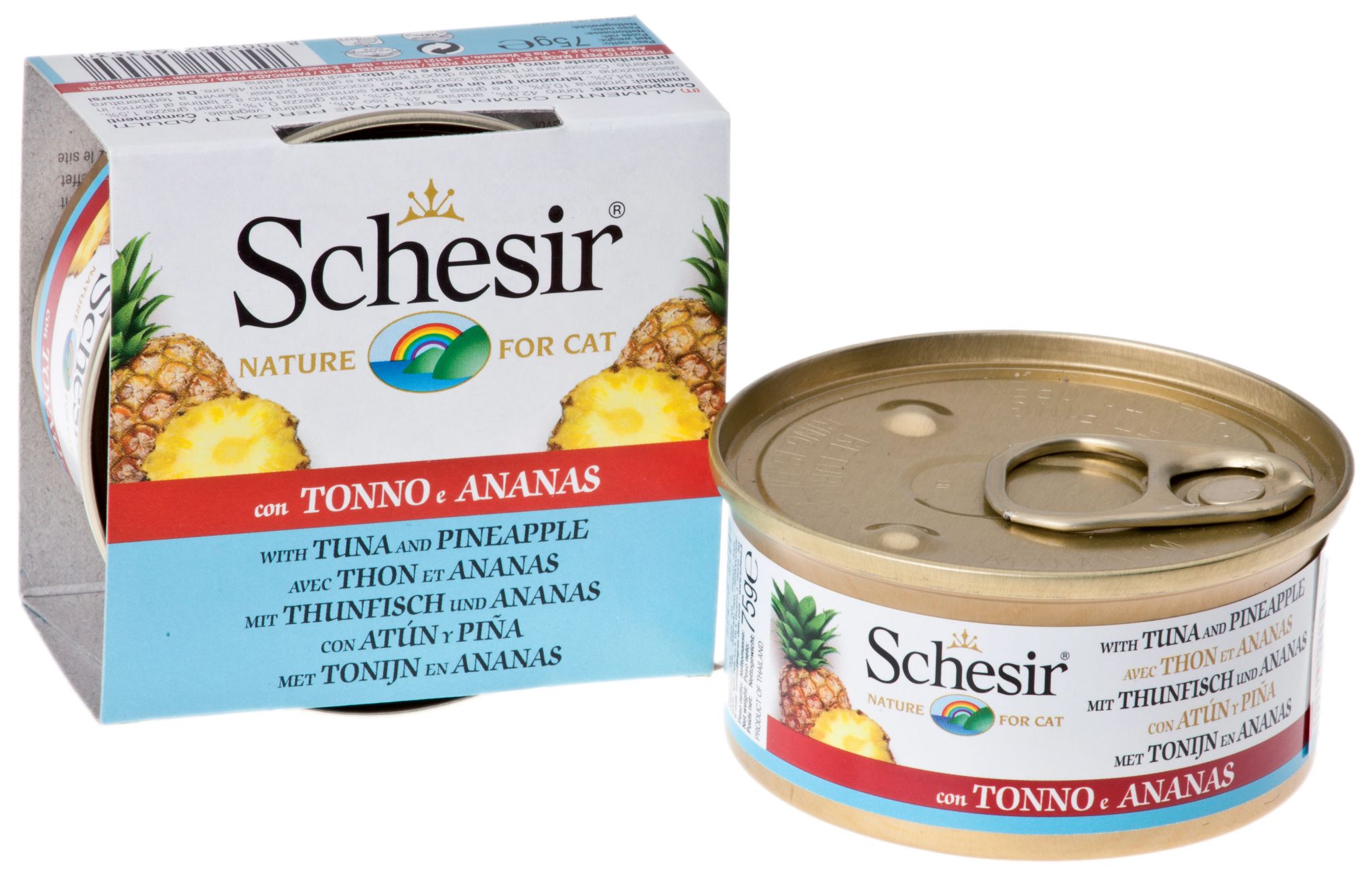 

Schesir консервы для кошек с тунцом и ананасами (75 г)