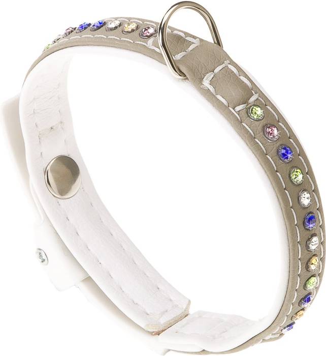 

Ferplast ошейник LUX C12/22 (бело-серый, 22 см)