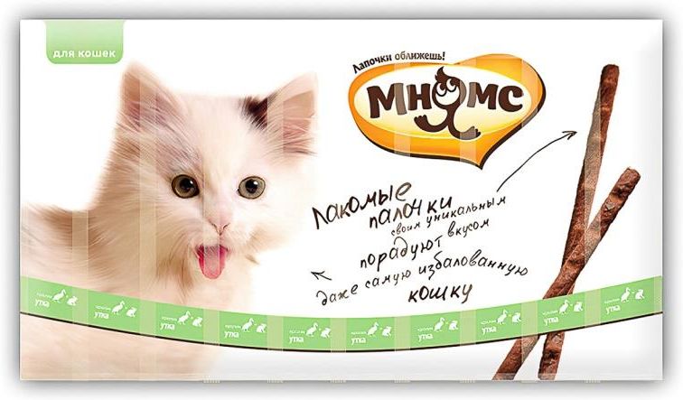 

Мнямс лакомые палочки для кошек с уткой и кроликом (35 г)