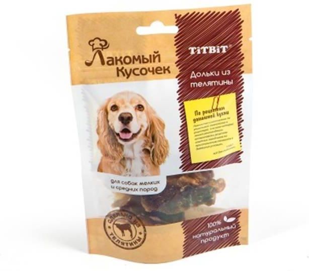 TitBit Лакомый кусочек Дольки из телятины (60 г)