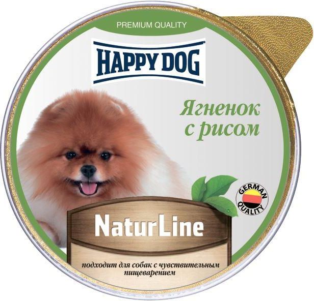 

Happy Dog Natur Line влажный корм для собак, ягненок с рисом, паштет (125 г)