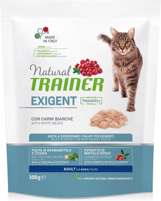 

Trainer Natural Exigent Cat сухой корм для привередливых кошек со свежим белым мясом (1,5 кг)