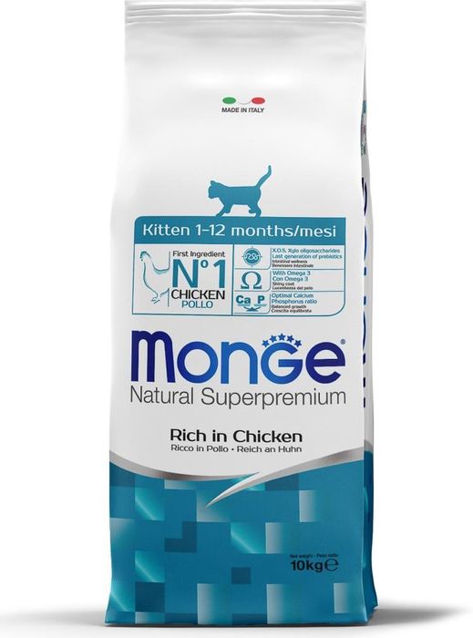 

Monge сухой корм для котят всех пород, курица (10 кг)
