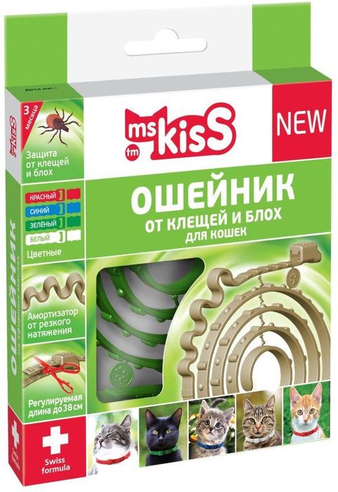 

Ms.Kiss Ms. Kiss ошейник для кошек, репеллентный (38 см, красный)