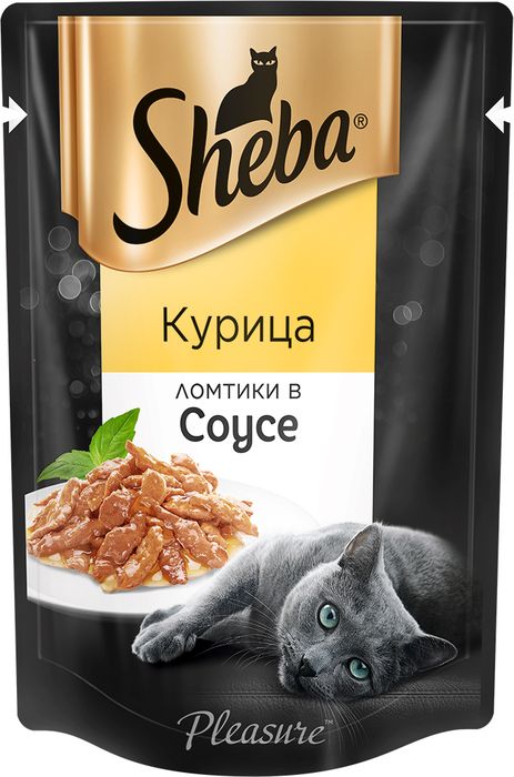 

Sheba Pleasure влажный корм для кошек ломтики с курицей в соусе (85 г)