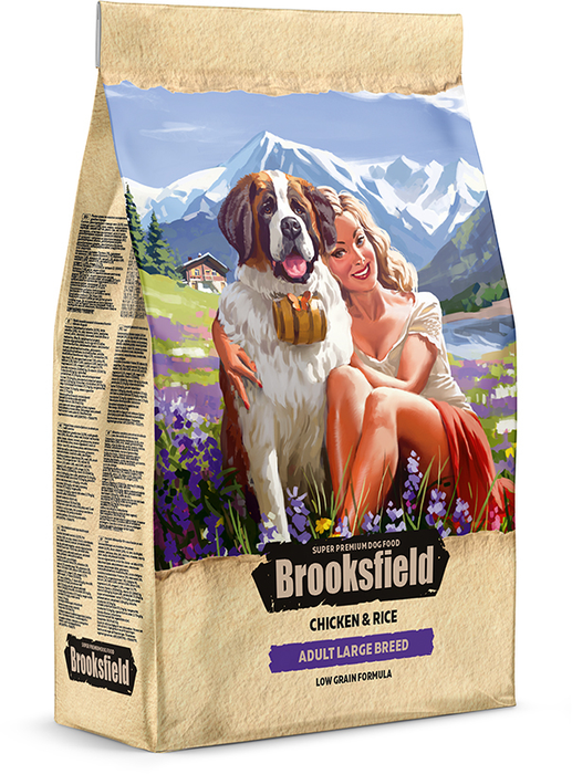 

Brooksfield сухой корм для взрослых собак крупных пород с курицей и рисом (12 кг)