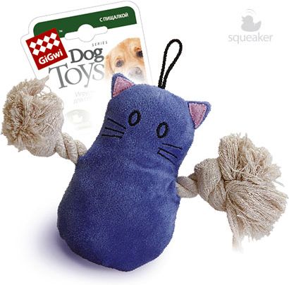 

GiGwi игрушка для собак средних пород, кот с пищалкой (15 см)