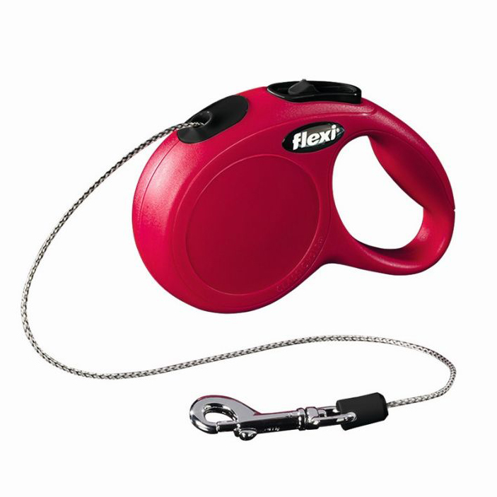

Flexi New Classic N рулетка для собак весом до 8 кг, с тросовым поводком 3 м, красный (3 м)