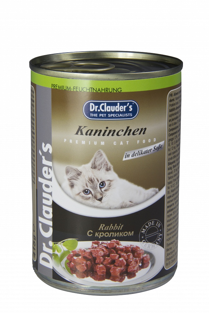 

Dr.Clauder's Доктор Клаудер влажный корм для кошек с кроликом (415 г)