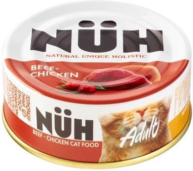

NUH влажный корм для кошек, беззерновой, говядина и цыпленок (100 г)