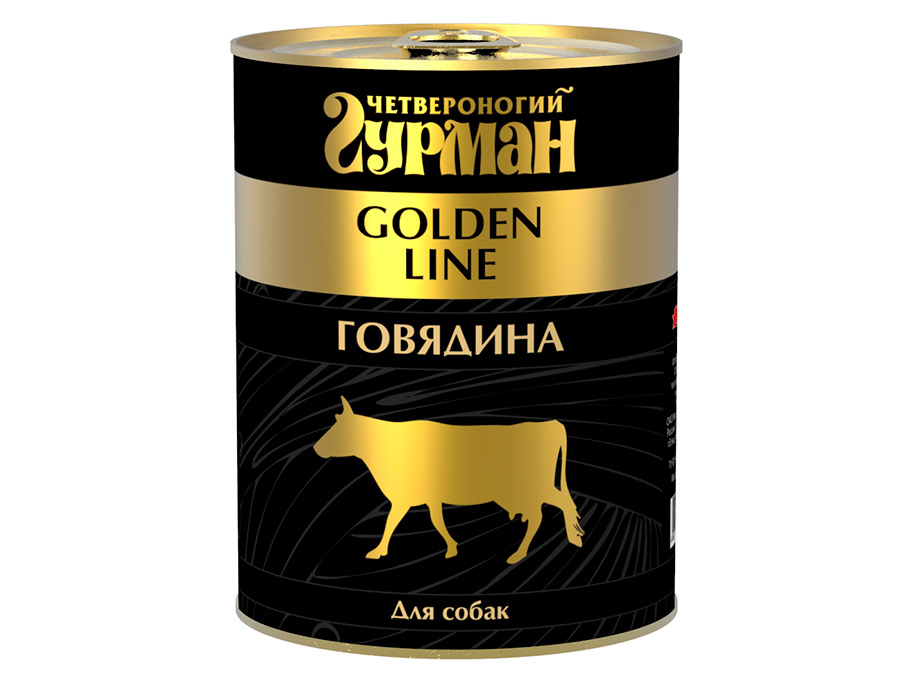 

Четвероногий Гурман Golden консервы для собак с говядиной (340 г)
