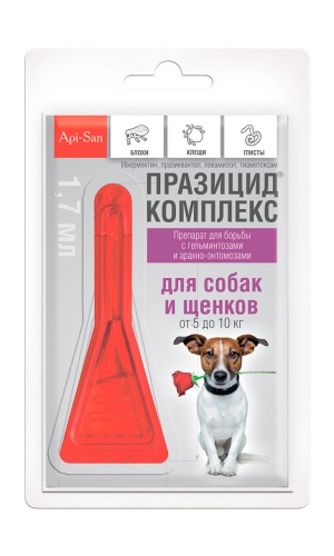 

АВЗ Празицид-комплекс капли от гельминтов для собак 5-10кг (1 пипетка)