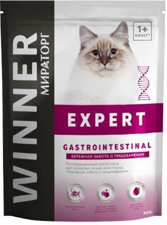 Winner Expert Gastrointestinal корм для кошек, забота о пищеварении (400 г)