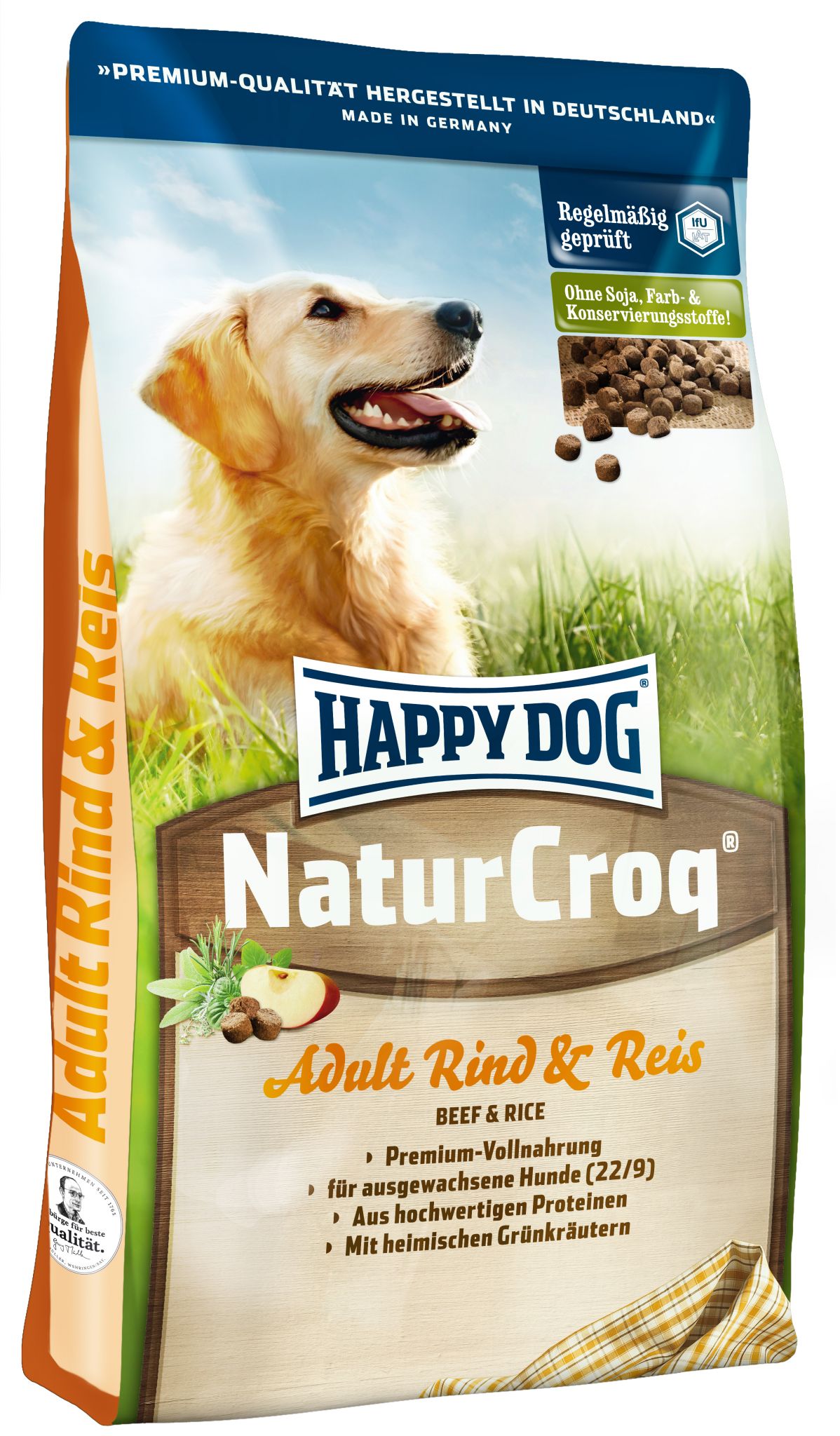 

Happy Dog Naturcroq сухой корм для собак с говядиной и рисом (4 кг)
