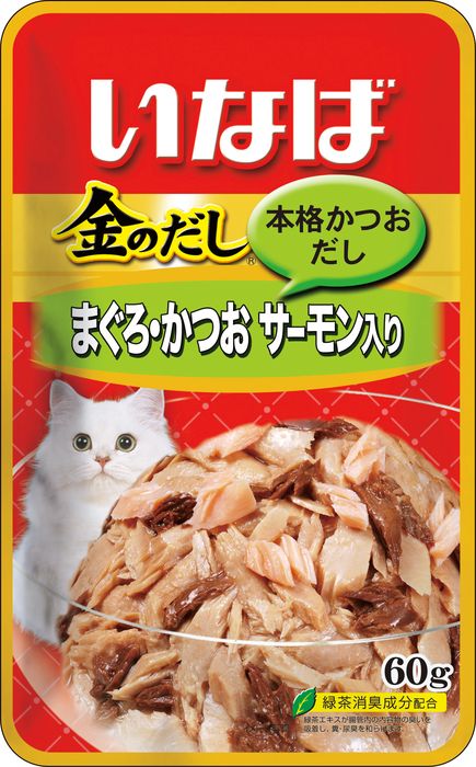 

INABA CIAO INABA KINNODASHI влажный корм для кошек, микс тунцов с лососем (60 г)