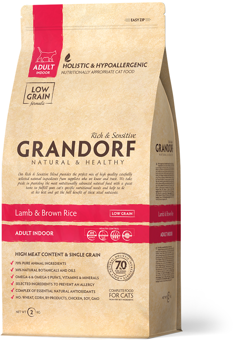 

Grandorf Indoor корм для кошек с ягненком и рисом (400 г)