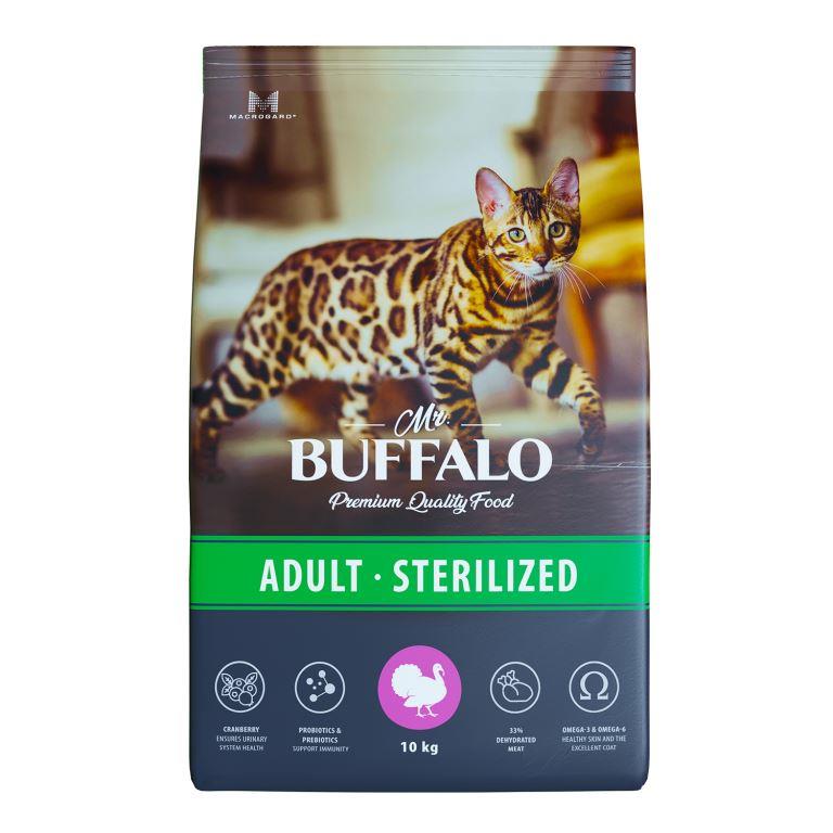

Mr.Buffalo сухой корм для стерилизованных кошек, индейка (1,8 кг)