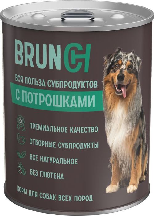 

Brunch влажный корм для собак всех пород, с потрошками (340 г)