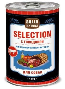

Solid Natura Selection влажный корм для собак с говядиной (970 г)