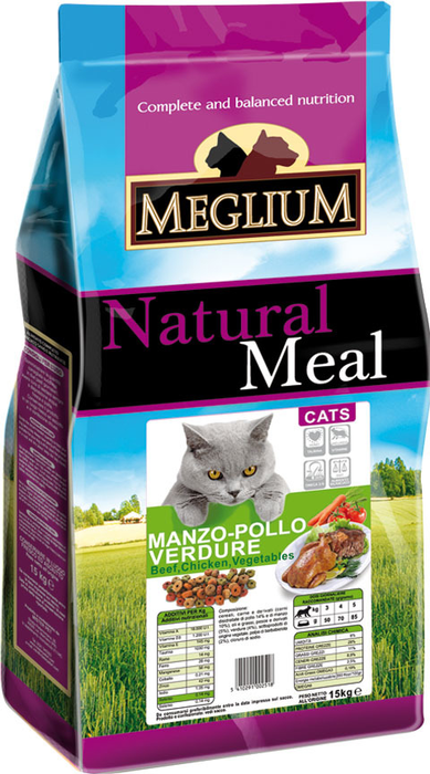 

Meglium сухой корм для кошек, говядина, курица, овощи (3 кг)