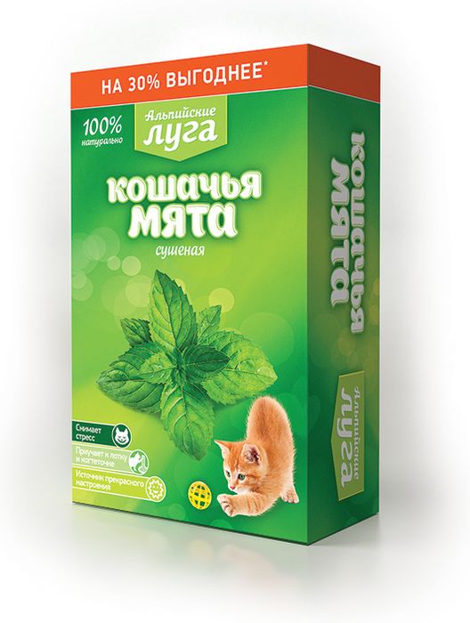 

Альпийские луга лакомство для кошек, кошачья мята сушеная (31 г)