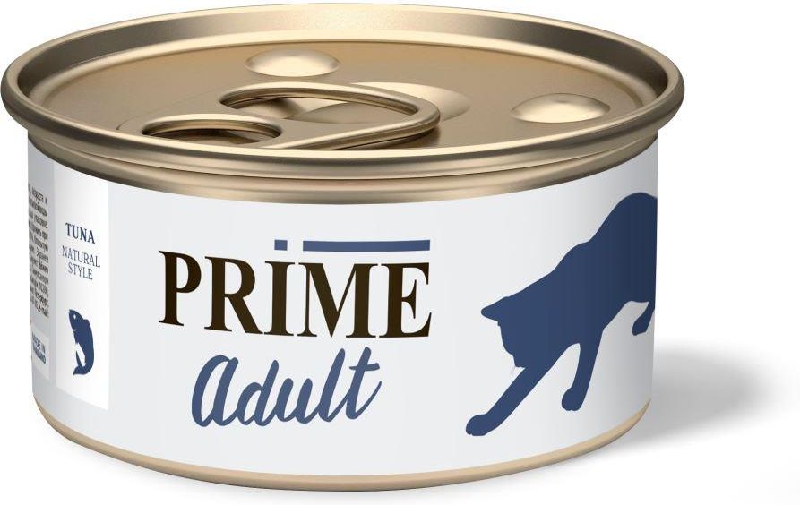 

Prime влажный корм для кошек, тунец в собственном соку (70 г)