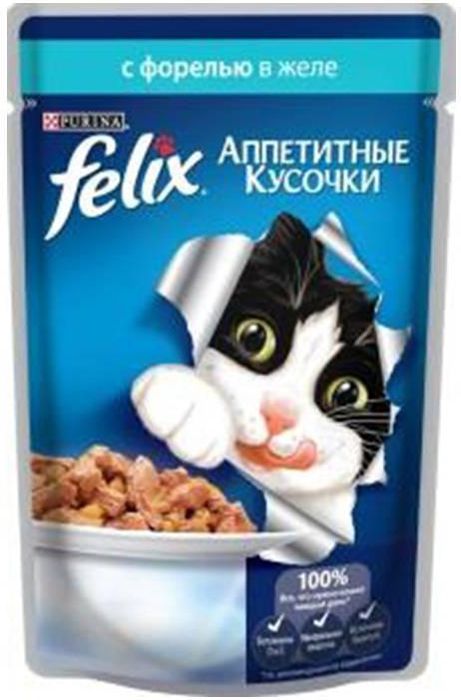 

Felix консервы для кошек желе форель (85 г)
