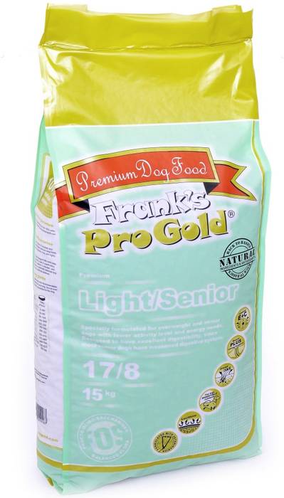 

Frank's ProGold корм для пожилых собак, контроль веса, индейка и курица (15 кг)
