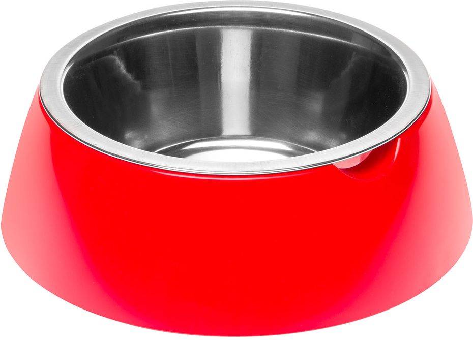 

Ferplast металлическая миска JOLIE SM на пластиковой подставке (красная, 0,5 л)
