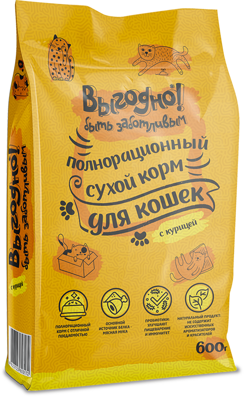 

Выгодно корм для кошек, с курицей (2 кг)